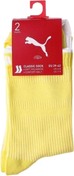 Шкарпетки жіночі Puma SOCK CLASSIC 2P WOMEN біло-жовті (2 пари) 103003001-013
