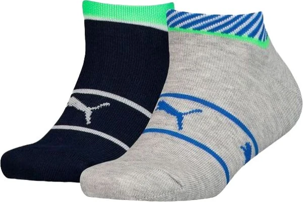 Шкарпетки дитячі Puma BOYS SNEAKER 2P STRIPE чорно-сірі (2 пари) 104001001-030