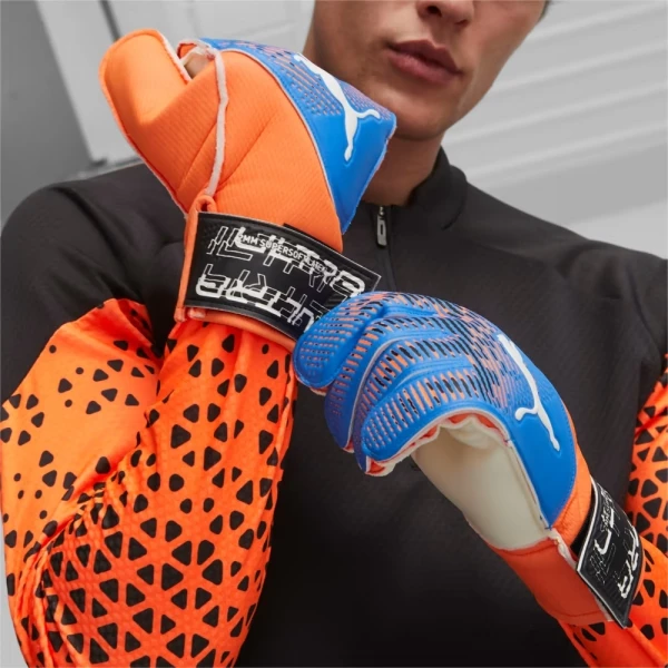Вратарские перчатки Puma ULTRA GRIP 4 RC оранжево-синие 041817-05