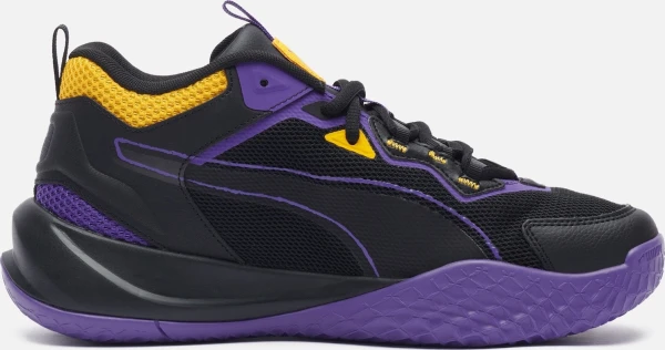 Кроссовки Puma PLAYMAKER 2023 черно-фиолетово-желтые 39233008