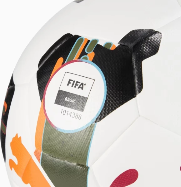 Футбольний м'яч Puma ORBITA 4 HYB (FIFA BASIC) біло-чорно-оливковий Розмір 5 084326-01