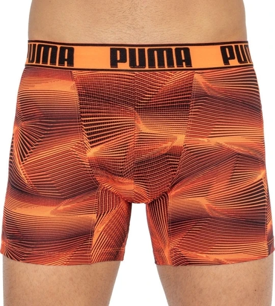 Труси (боксерки) Puma ACTIVE BOXER PRINT 2P оранжево-чорні, сині (2 пари) 501010001-030