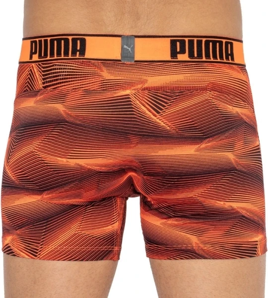 Труси (боксерки) Puma ACTIVE BOXER PRINT 2P оранжево-чорні, сині (2 пари) 501010001-030