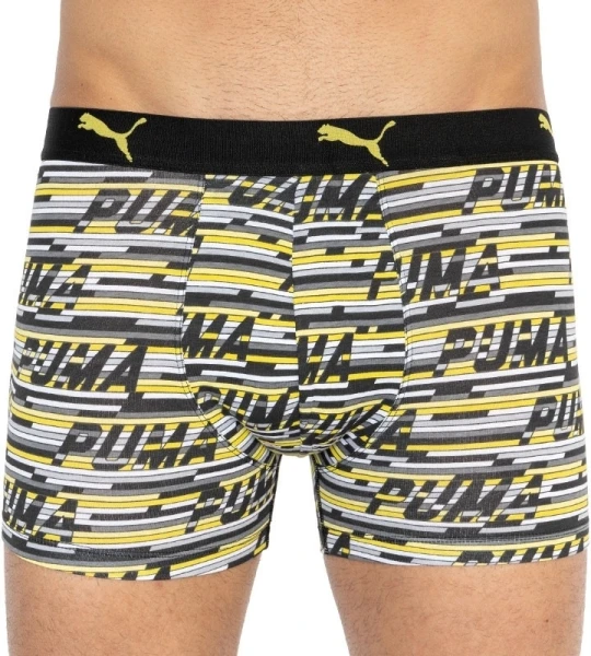 Труси (боксерки) Puma LOGO AOP BOXER 2P жовто-біло-чорні, жовті (2 пари) 501003001-020