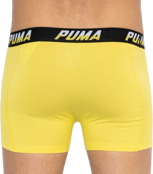 Труси (боксерки) Puma LOGO AOP BOXER 2P жовто-біло-чорні, жовті (2 пари) 501003001-020