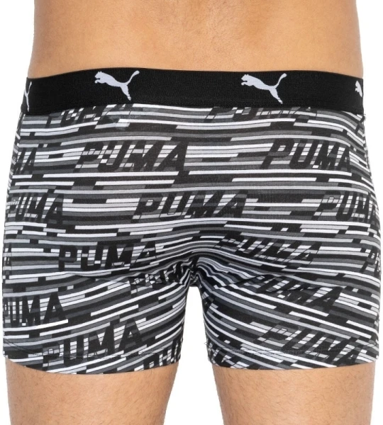 Труси (боксерки) Puma LOGO AOP BOXER 2P сіро-біло-чорні, сірі (2 пари) 501003001-200