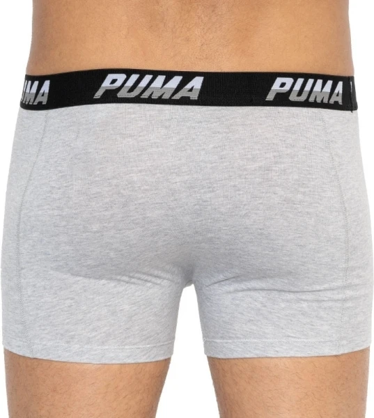 Труси (боксерки) Puma LOGO AOP BOXER 2P сіро-біло-чорні, сірі (2 пари) 501003001-200