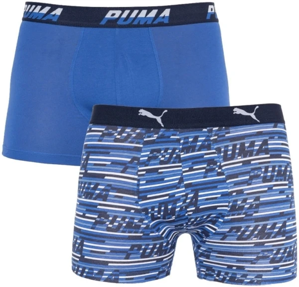 Труси (боксерки) Puma LOGO AOP BOXER 2P синьо-біло-чорні, сині (2 пари) 501003001-010