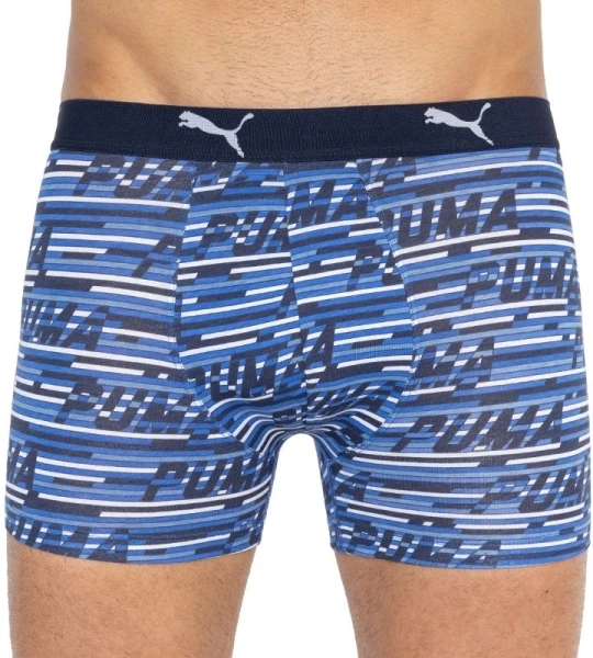 Труси (боксерки) Puma LOGO AOP BOXER 2P синьо-біло-чорні, сині (2 пари) 501003001-010
