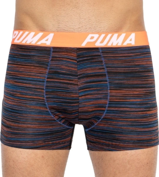 Труси (боксерки) Puma SPACEDYE STRIPE BOXER 2P сині, оранжево-синьо-чорні (2 пари) 501002001-030