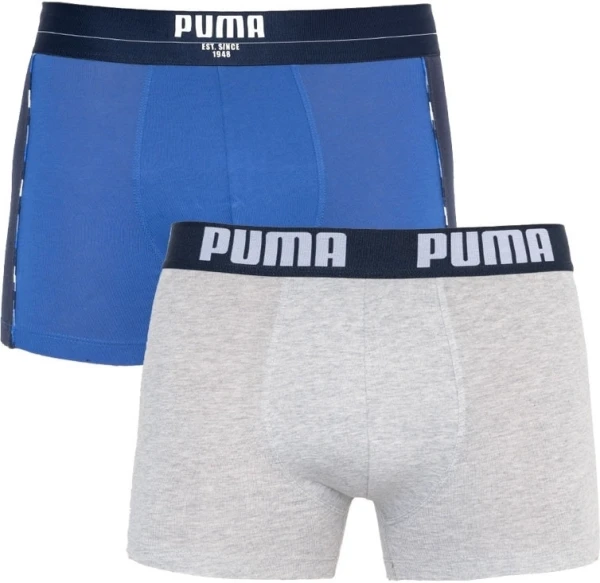 Трусы (боксерки) Puma STATEMENT BOXER 2P серые, сине-темно-синие (2 пары) 501006001-010
