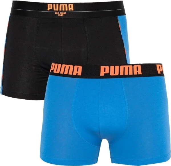 Труси (боксерки) Puma STATEMENT BOXER 2P сині, чорно-сині (2 пари) 501006001-030