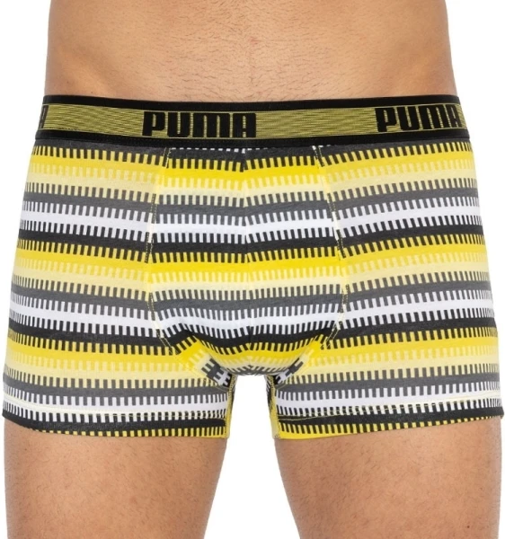 Труси (боксерки) Puma WORLDHOOD STRIPE TRUNK 2P жовто-біло-чорні, сірі (2 пари) 501004001-020