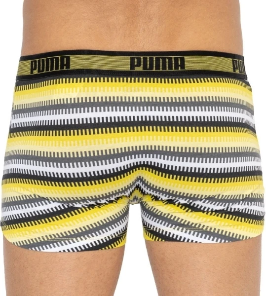 Труси (боксерки) Puma WORLDHOOD STRIPE TRUNK 2P жовто-біло-чорні, сірі (2 пари) 501004001-020