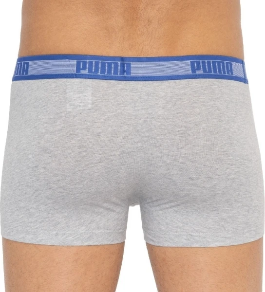 Трусы (боксерки) Puma WORLDHOOD STRIPE TRUNK 2P серые, бело-сине-темно-синие (2 пары) 501004001-010