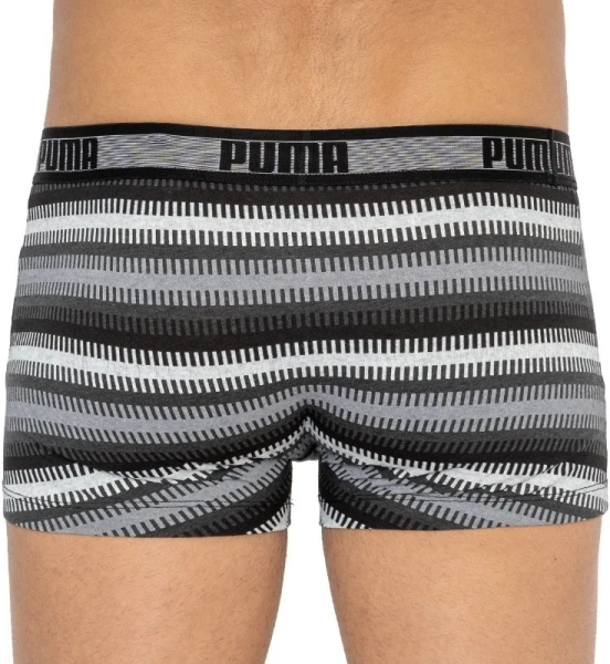 Трусы (боксерки) Puma WORLDHOOD STRIPE TRUNK 2P черно-серо-белые, черные (2 пары) 501004001-200
