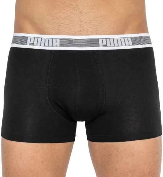 Трусы (боксерки) Puma WORLDHOOD STRIPE TRUNK 2P черно-серо-белые, черные (2 пары) 501004001-200