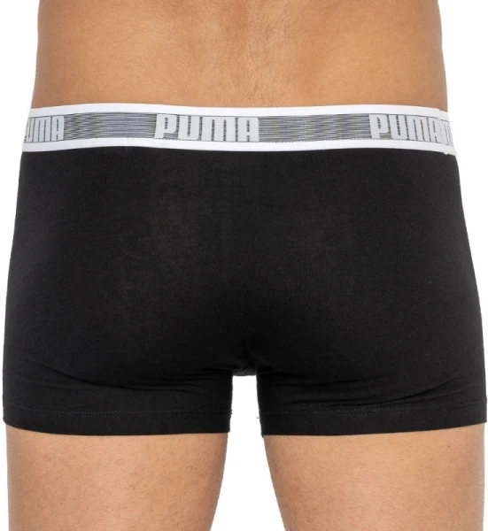 Трусы (боксерки) Puma WORLDHOOD STRIPE TRUNK 2P черно-серо-белые, черные (2 пары) 501004001-200