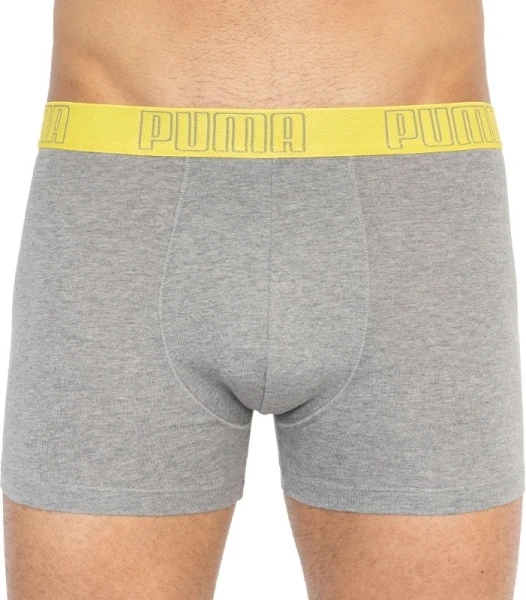 Труси (боксерки) Puma YD BOLD STRIPE BOXER 2P сіро-жовті, сірі (2 пари) 501001001-020
