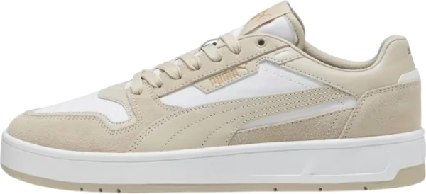 Кеды Puma COURT CLASSIC SUEDE бежево-белые 40021503