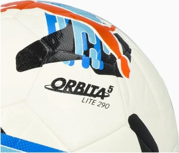 Футбольний м'яч Puma ORBITA 5 FUSION LITE 290 біло-синьо-помаранчевий Розмір 5 084333-01