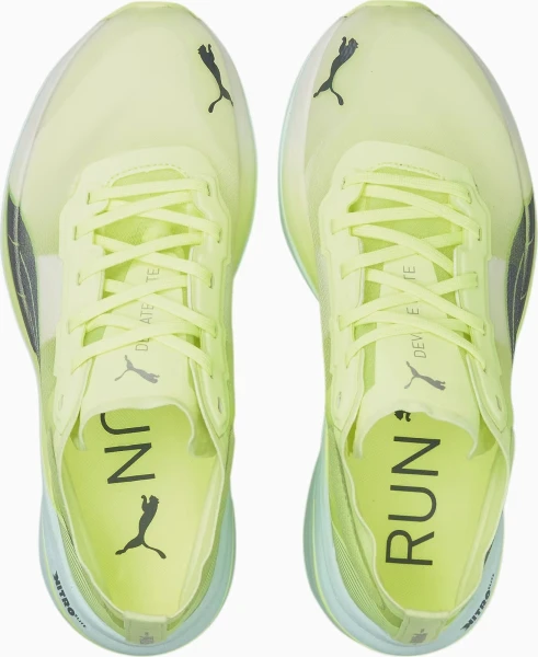 Кроссовки беговые женские Puma DEVIATE NITRO ELITE RACER лимонно-мятные 376444-02