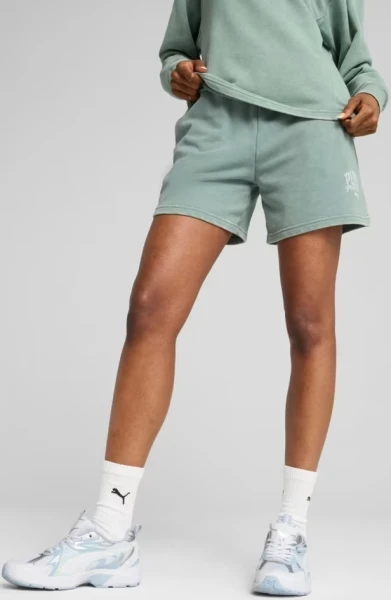 Шорти жіночі Puma CLASS WASHED 5" зелені 68503530