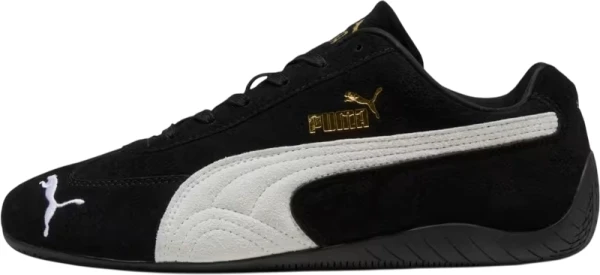 Кроссовки Puma SPEEDCAT OG черно-бело-золотые 398846-01