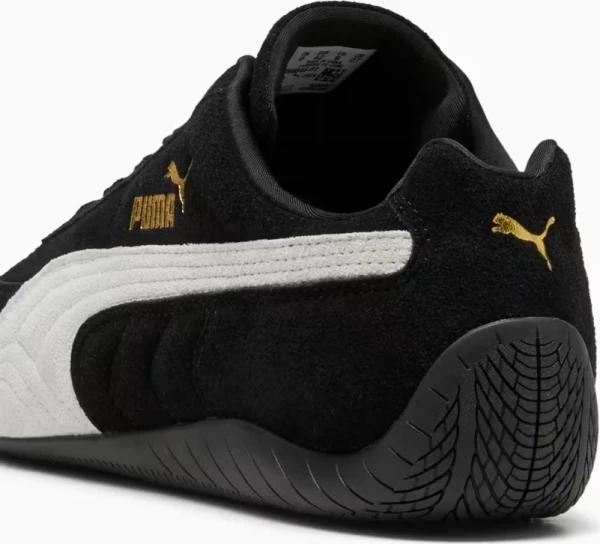 Кроссовки Puma SPEEDCAT OG черно-бело-золотые 398846-01