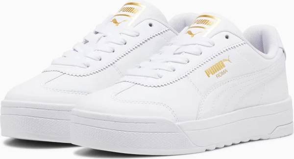 Кроссовки женские Puma ROMA FEMININE бело-золотые 398609-01