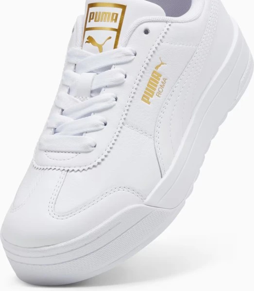 Кроссовки женские Puma ROMA FEMININE бело-золотые 398609-01
