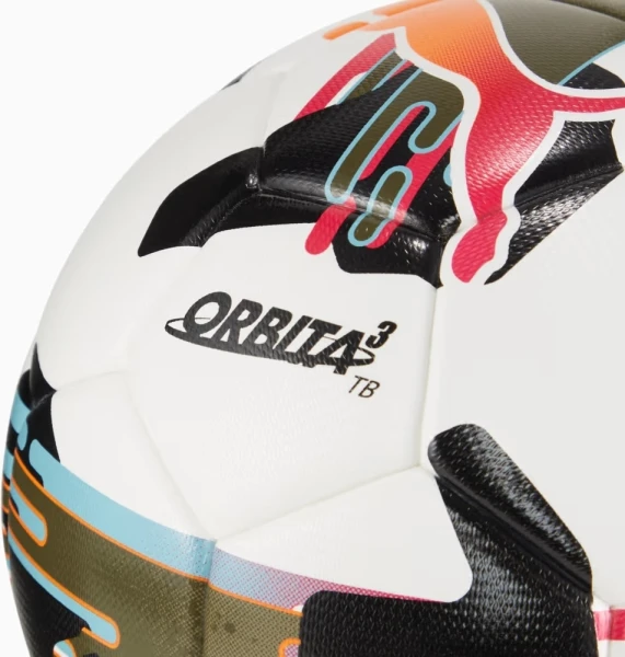 Футбольний м'яч Puma ORBITA 3 TB (FIFA QUALITY) біло-чорно-оливковий Розмір 4 084325-01