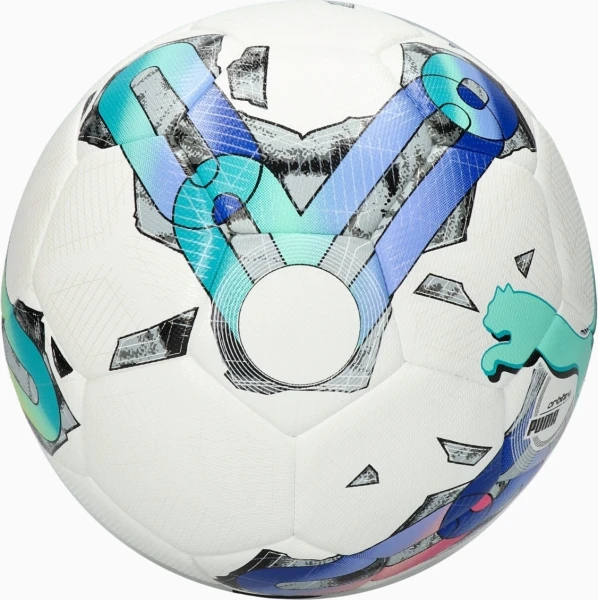 Футбольний м'яч Puma ORBITA 4 HYB (FIFA BASIC) біло-зелено-синьо-рожевий Розмір 4 083781-01