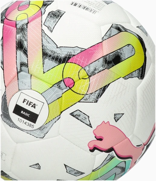 Футбольний м'яч Puma ORBITA 4 HYB (FIFA BASIC) біло-зелено-синьо-рожевий Розмір 4 083781-01