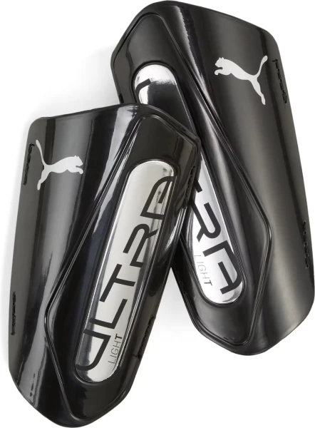Щитки футбольні Puma ULTRA LIGHT FOOTBALL STRAP SHINGUARDS чорно-срібні 030992-03