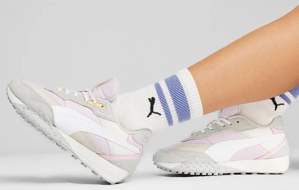 Кроссовки женские Puma BLKTOP RIDER серо-светло-розовые 39272519