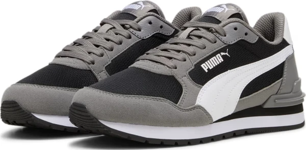 Кроссовки детские Puma ST RUNNER V4 MESH JR серо-черно-белые 399876-04