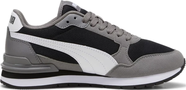 Кроссовки детские Puma ST RUNNER V4 MESH JR серо-черно-белые 399876-04