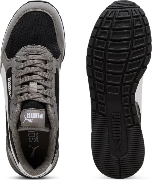 Кроссовки детские Puma ST RUNNER V4 MESH JR серо-черно-белые 399876-04