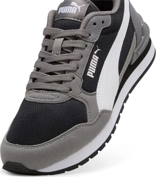 Кроссовки детские Puma ST RUNNER V4 MESH JR серо-черно-белые 399876-04