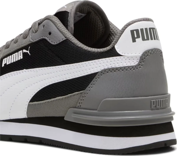 Кроссовки детские Puma ST RUNNER V4 MESH JR серо-черно-белые 399876-04