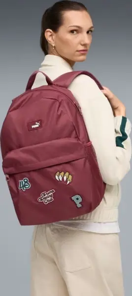 Рюкзак подростковый Puma PHASE PATCH BACKPACK YOUTH 20L бордовый 091730-20