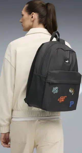 Рюкзак подростковый Puma PHASE PATCH BACKPACK YOUTH 20L черный 091730-01