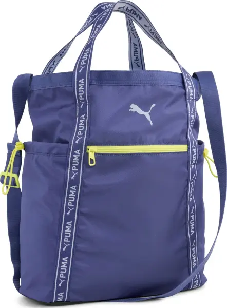 Сумка через плече жіноча Puma AT ESSENTIALS TOTE 24L темно-синьо-салатова 090781-04
