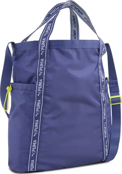 Сумка через плече жіноча Puma AT ESSENTIALS TOTE 24L темно-синьо-салатова 090781-04