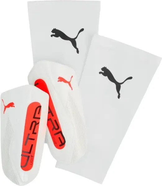 Щитки футбольні Puma ULTRA LIGHT SLEEVE біло-червоні 030989-01