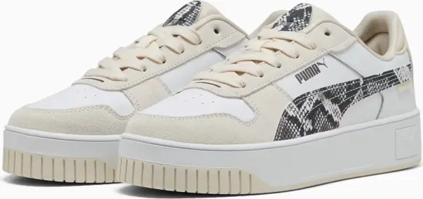 Кроссовки женские Puma CARINA STREET SNAKE CHIC бежево-бело-серые 401611-01