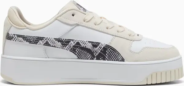 Кроссовки женские Puma CARINA STREET SNAKE CHIC бежево-бело-серые 401611-01