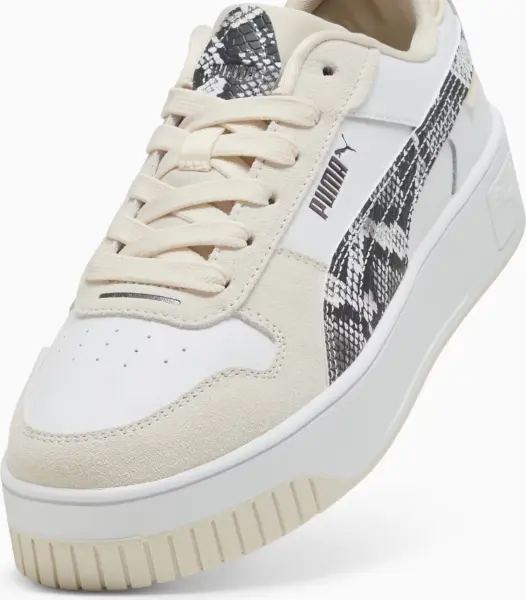 Кроссовки женские Puma CARINA STREET SNAKE CHIC бежево-бело-серые 401611-01