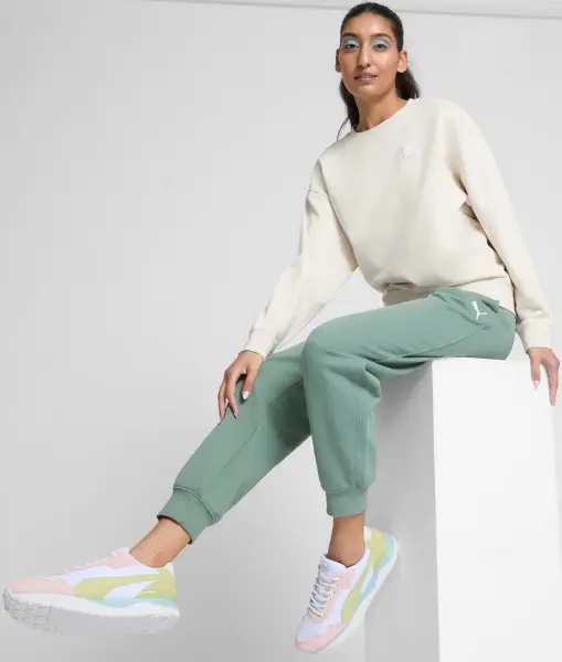 Кроссовки женские Puma R78 VOYAGE EUCALYPTUS бело-персиково-салатовые 402216-02